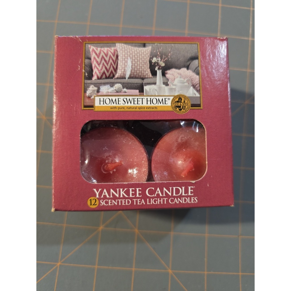 Yankee Candle Home Sweet Home 12 Count Tea Light Candles, VTG New In Box